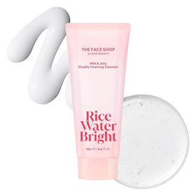 THE FACE SHOP front tube view showing dual-cleanser benefits