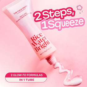 THE FACE SHOP dispenser open demonstrating two formulas released