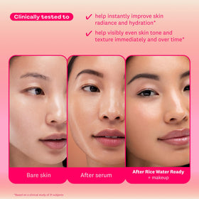 THE FACE SHOP silky serum texture close-up demonstrating fast absorption benefit