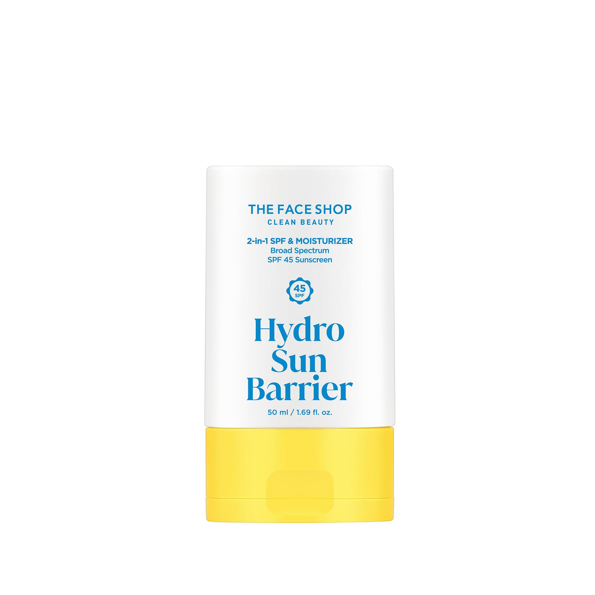 THE FACE SHOP tube front view showing sleek packaging and SPF benefit