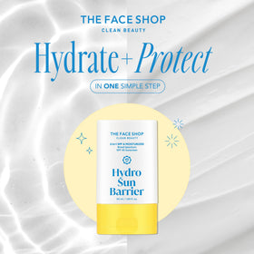 THE FACE SHOP product on bathroom counter in morning routine setting
