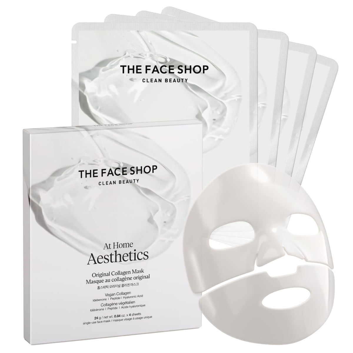 THE FACE SHOP hydrogel mask front packaging showing product benefits