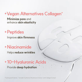 THE FACE SHOP mask applied on model demonstrating full face coverage