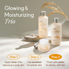 the face shop rice ceramide cream with rice grains emphasizing natural rice extract benefits