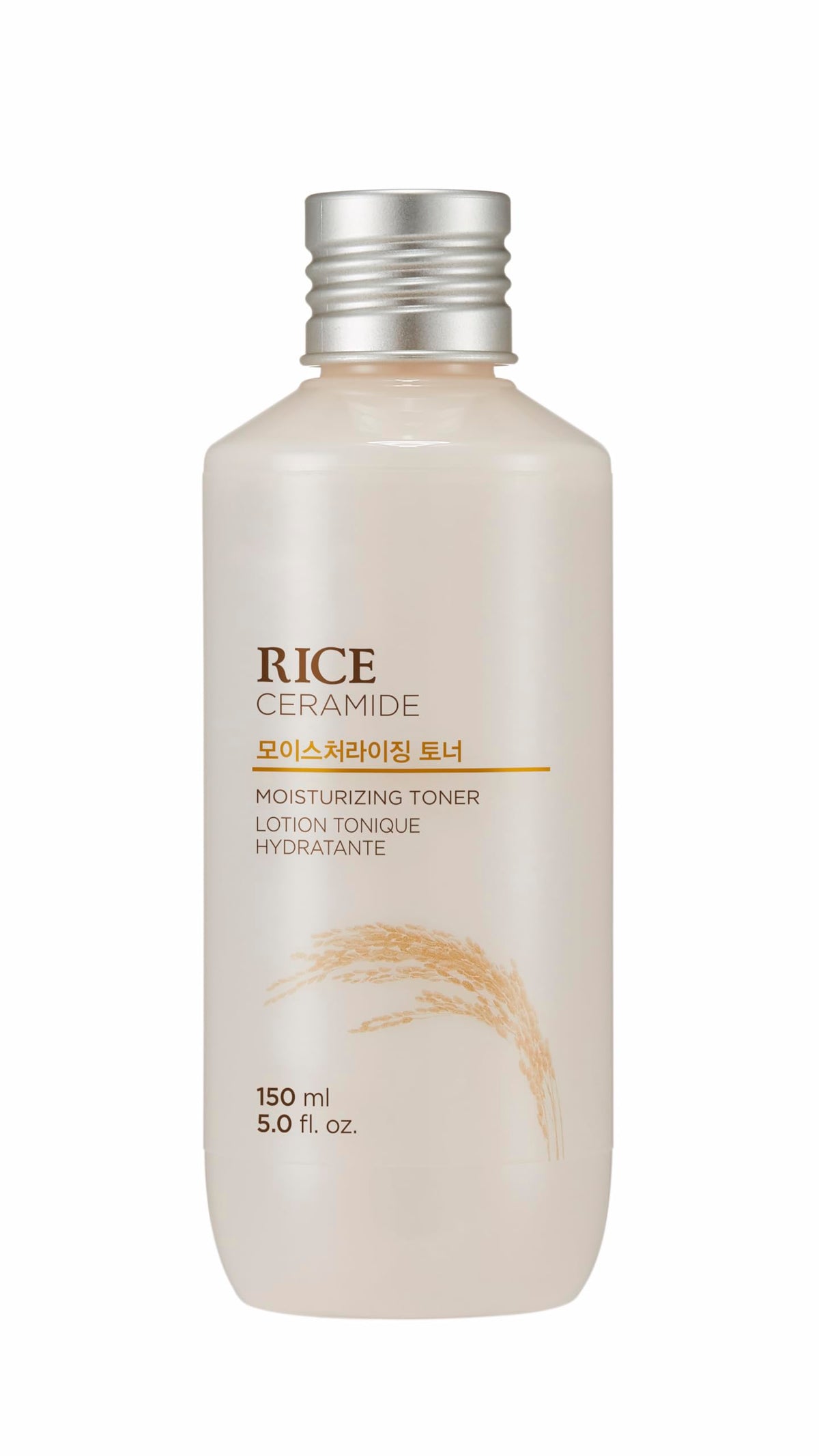 the face shop rice ceramide toner front bottle showing clean label and size