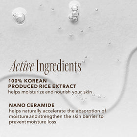 the face shop rice ceramide toner texture droplet showing lightweight hydration