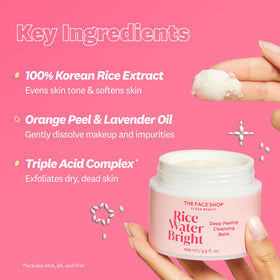 Emulsified balm turning milky to show easy rinse and residue removal benefit