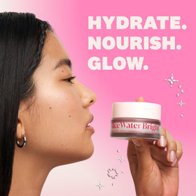 Close-up of silky rice water cream texture highlighting lightweight hydration