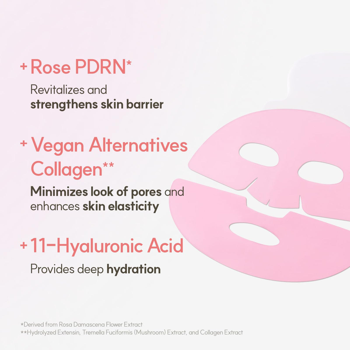 The Face Shop mask applied on model demonstrating even adhesion