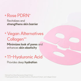 The Face Shop mask applied on model demonstrating even adhesion