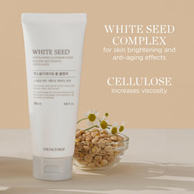 Comparison showing improved skin texture after using The Face Shop cleanser