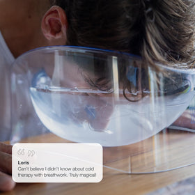 The FaceTub on a bathroom counter showing relaxation and reset benefit