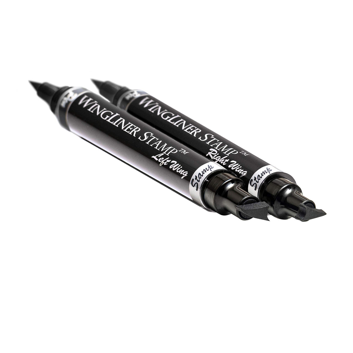 the flick stick in bag lifestyle with makeup pouch illustrating on-the-go wing convenience
