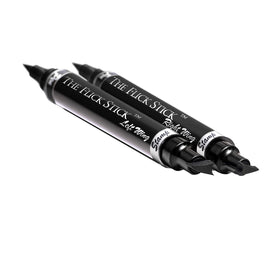 the flick stick ink swatch midnight black showing rich pigment and smudge resistance