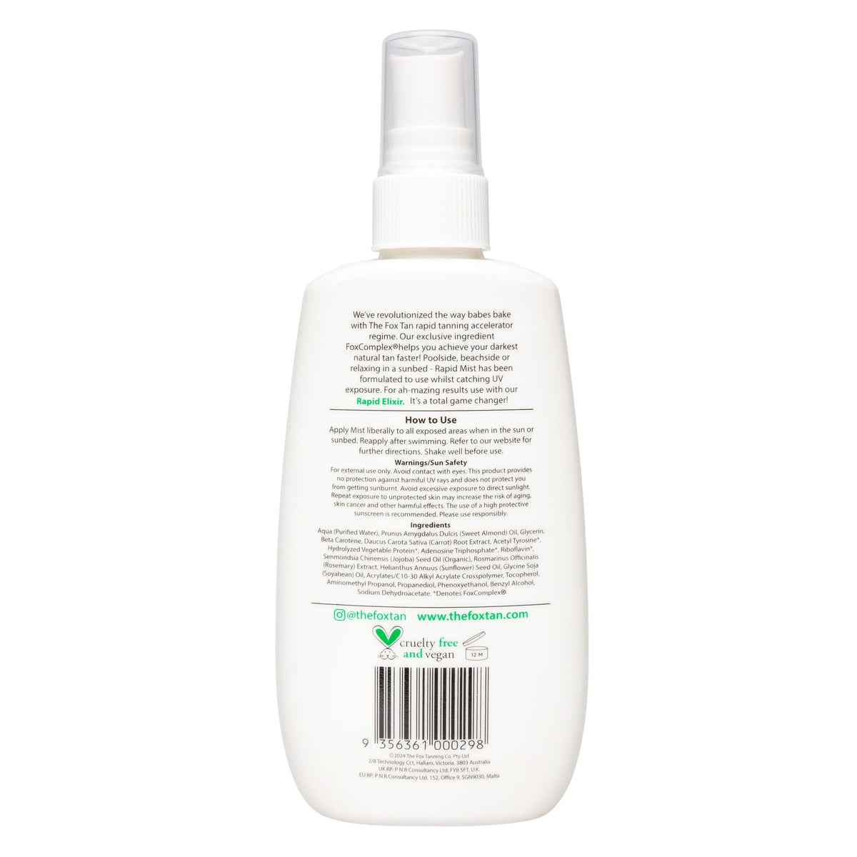 THE FOX TAN in a beach bag suggesting on-the-go tanning preparation and convenience
