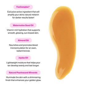 The Fox Tan mist spraying from bottle demonstrating quick, even application benefit