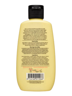 THE FOX TAN applying tanner on cheek showing even coverage and natural-looking colour benefit