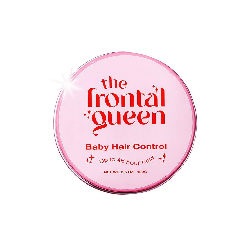 The Frontal Queen front jar view shows branding and compact size benefit