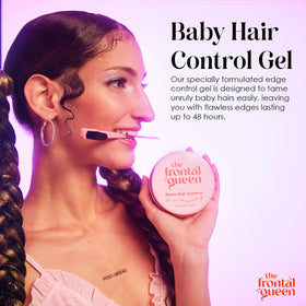 The Frontal Queen open jar texture close-up highlights smooth non-flaky finish benefit