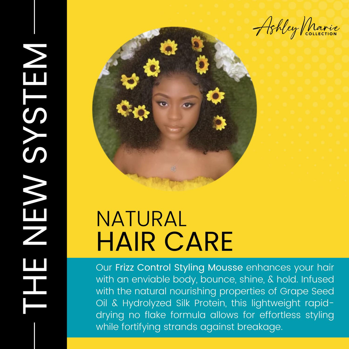The Hair Diagram Ashley Marie mousse applied while diffusing curls for defined volume