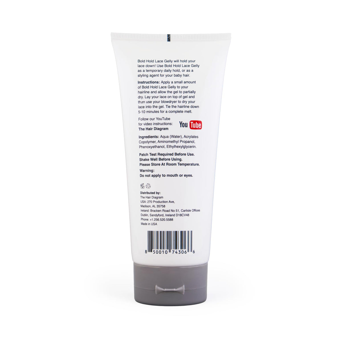 The Hair Diagram gel texture close-up highlighting water-based formula