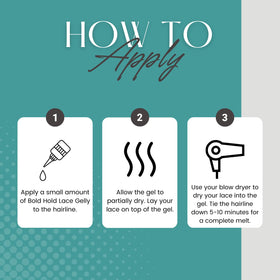 The Hair Diagram tie-down on hairline to complete lace melt