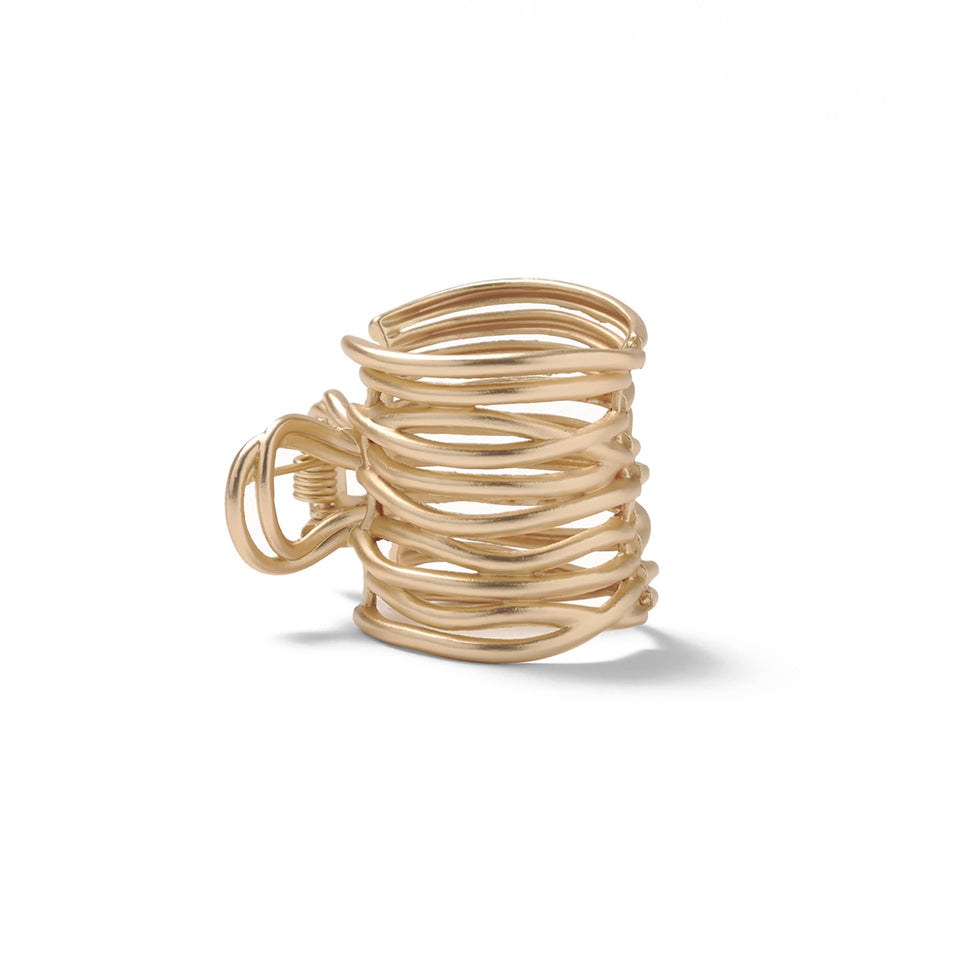 The Hair Edit front view showing cuff clip and sleek gold finish for instant polish