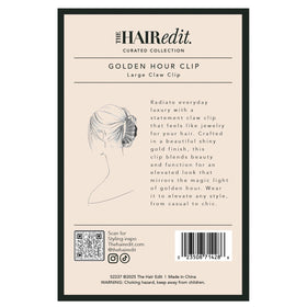 The Hair Edit product packaging displayed with clip, showcasing premium presentation