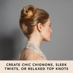 The Hair Edit close-up of metal finish highlights smooth texture and durable, snag-free wear