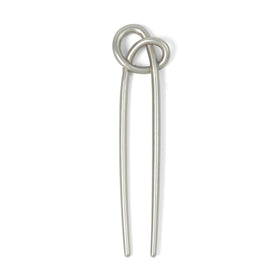 The Hair Edit front view soft silver pin shows sleek modern design and versatile styling benefit