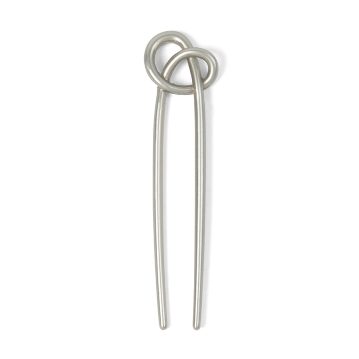 The Hair Edit front view soft silver pin shows sleek modern design and versatile styling benefit