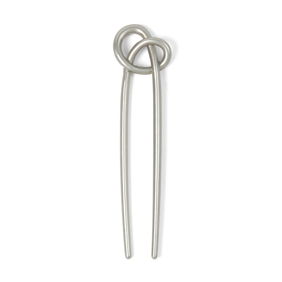 The Hair Edit front view soft silver pin shows sleek modern design and versatile styling benefit