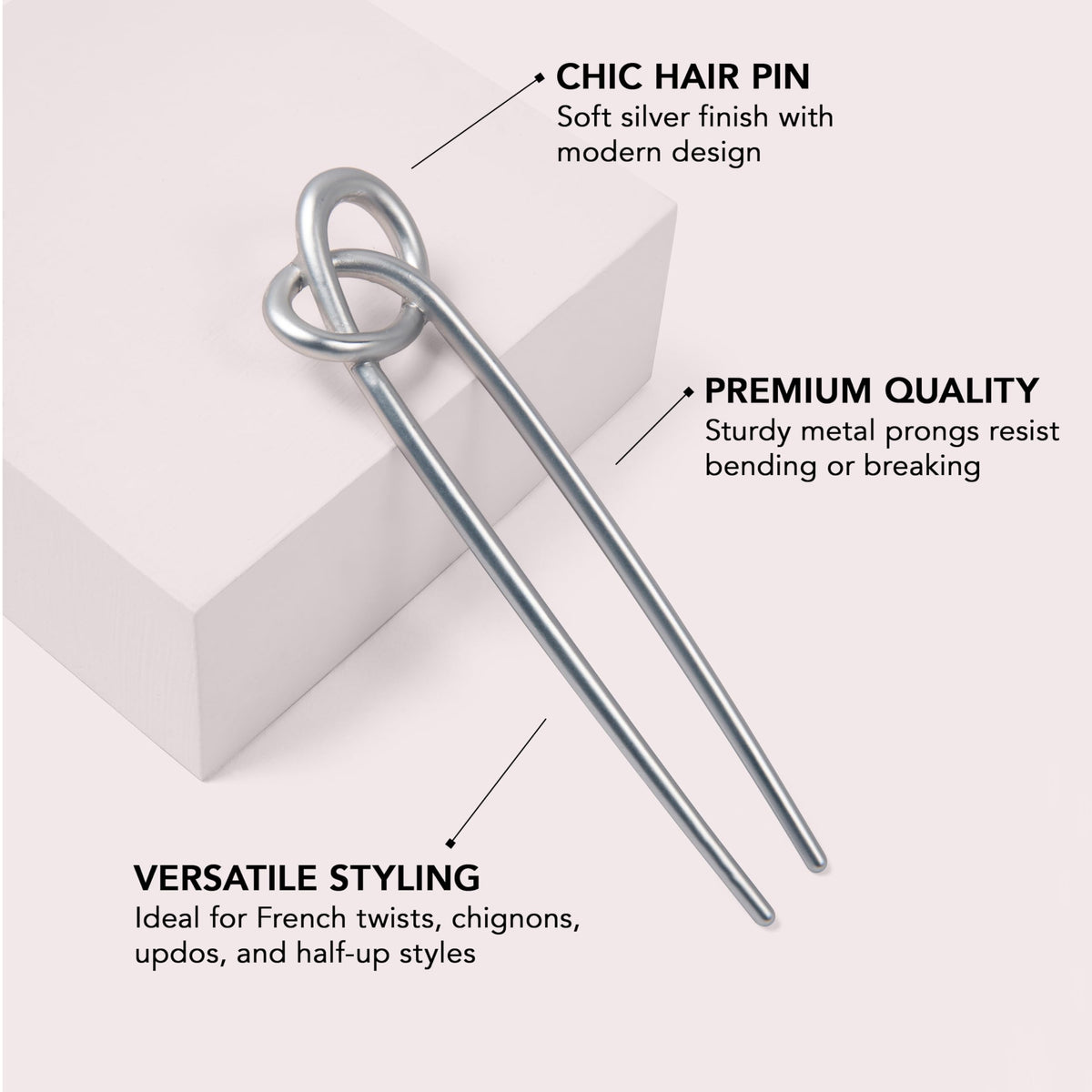The Hair Edit used in a low bun demonstrates strong hold and quick everyday styling