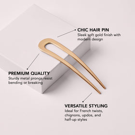 The Hair Edit soft gold finish texture and shine benefit: snag-free smooth slide