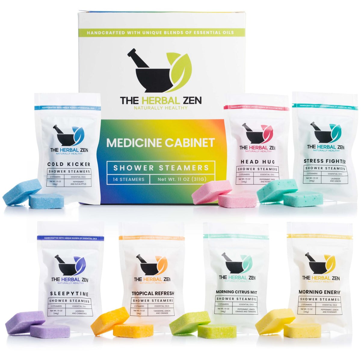 The Herbal Zen front packaging showing the 14-pack and variety benefits