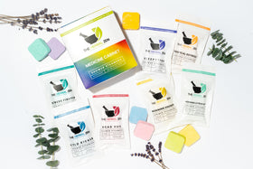 The Herbal Zen ingredient card listing pure essential oils and plant-based formula