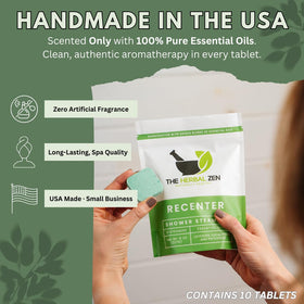 Product label and ingredients list showing natural essential oil transparency