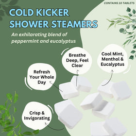 the herbal zen close-up of a single shower tablet showing texture and purity