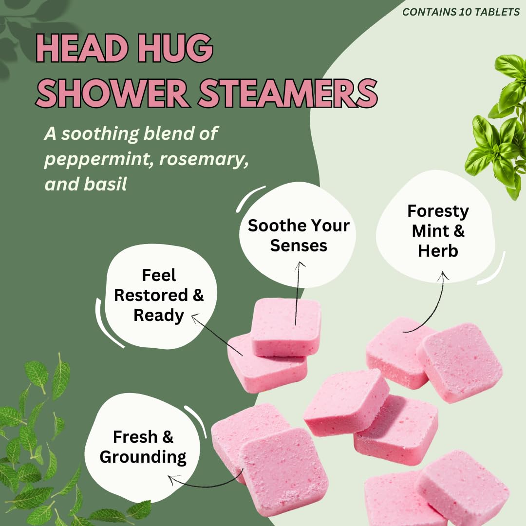 The Herbal Zen steamers arranged on a tray ready to use for spa-like showers