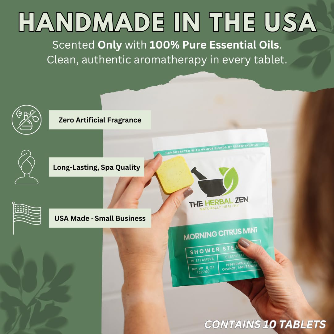 The Herbal Zen ingredients label showing natural essential oils for purity