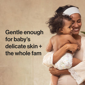 The Honest Company on a bathroom shelf portraying family-friendly routine