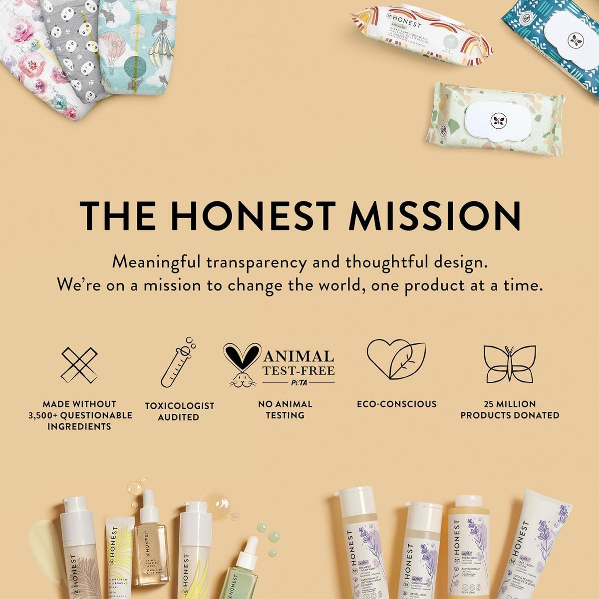Citrus and vanilla props near The Honest Company bottle implying fresh scent