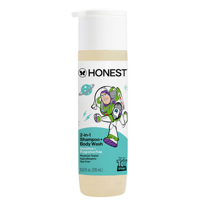The Honest Company front packaging with Toy Story character for kid-friendly appeal