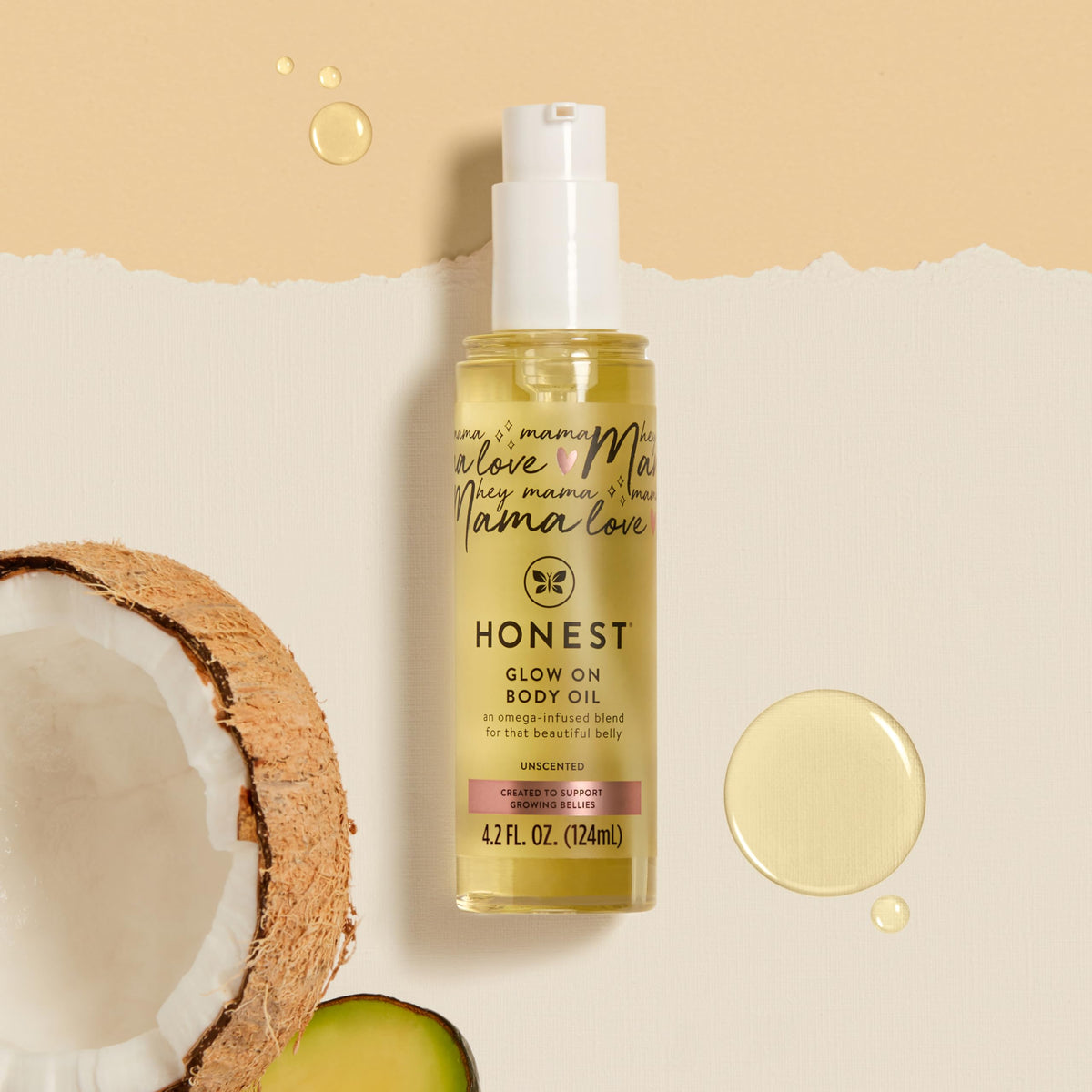 The Honest Company bottle held in hand, 4.2 fl oz size reference
