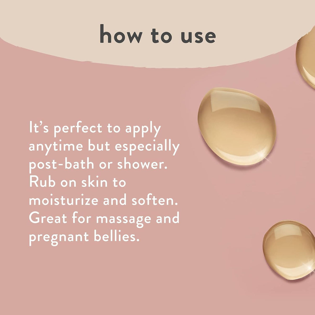 The Honest Company oil on skin texture, fast absorption and non-greasy feel