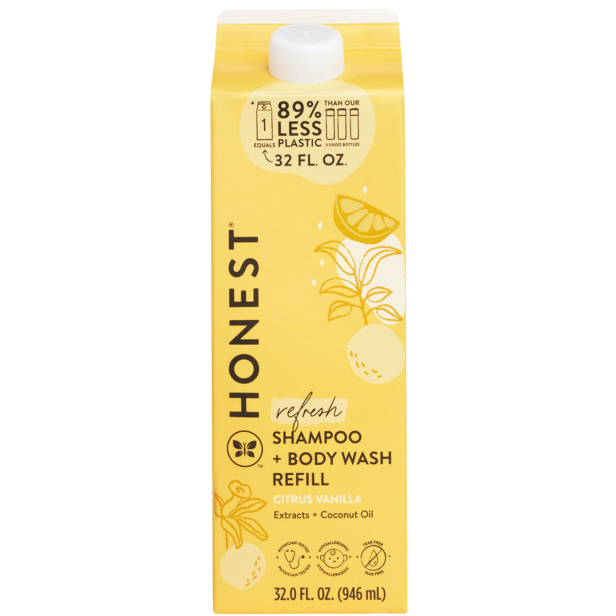 The Honest Company refill carton front view showing product and eco benefit
