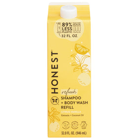 The Honest Company refill carton front view showing product and eco benefit