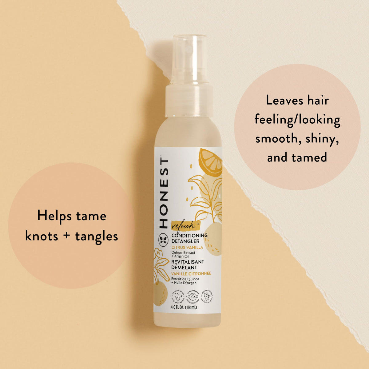 The Honest Company spray nozzle close-up demonstrating easy mist application