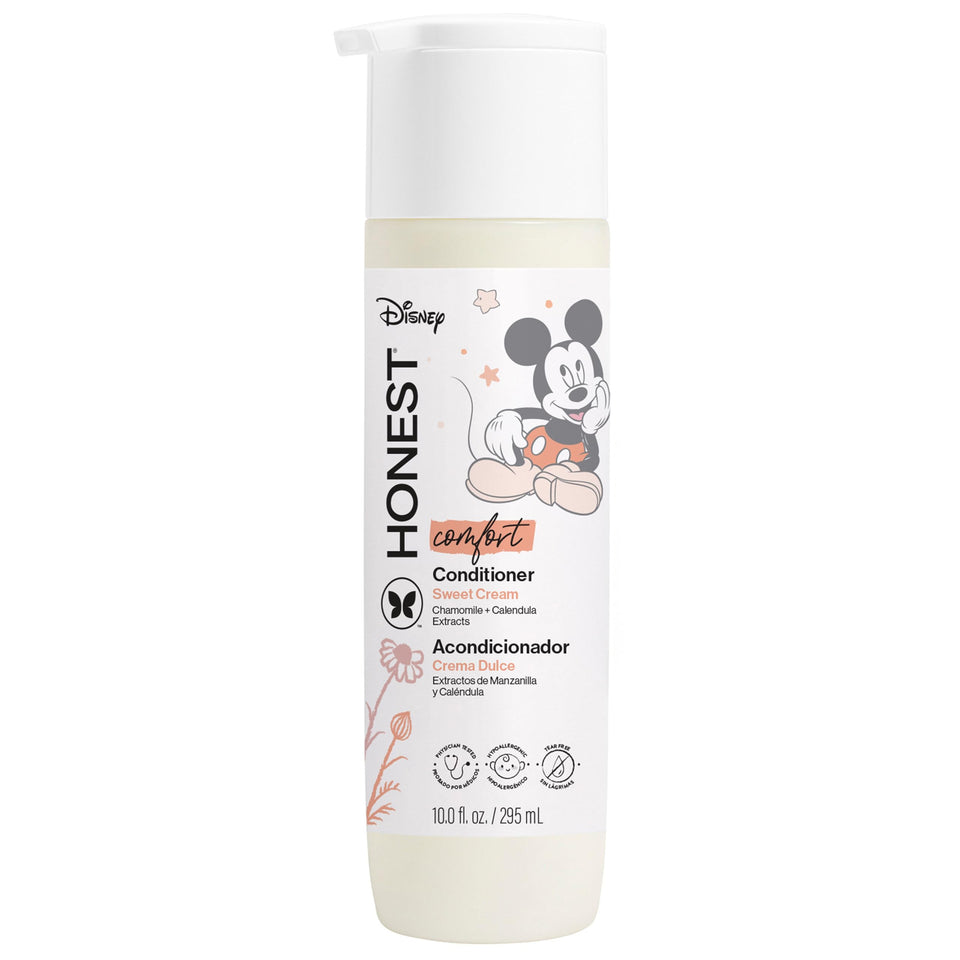 The Honest Company sweet cream conditioner front packaging showing gentle formula benefit
