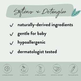 The Honest Company mist visible on a hair strand improving smoothness